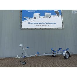 TT750 kantel enkelas boottrailer ongeremd lang